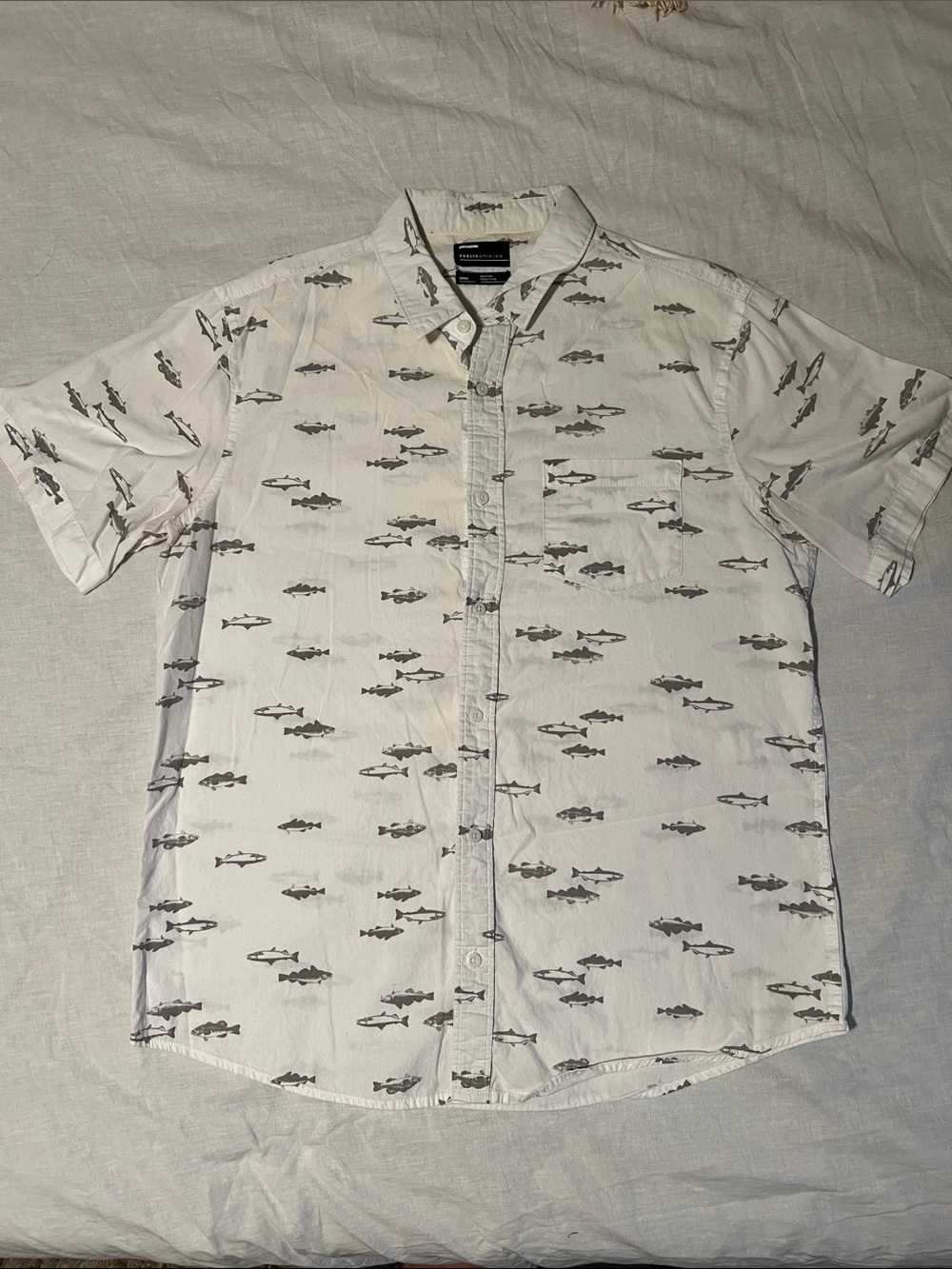 Fish Print Button-Down